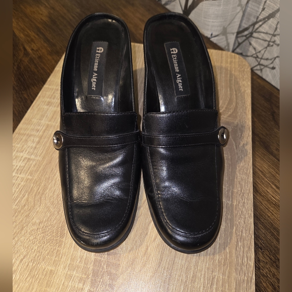 Etienne Aigner Black Women's Mules - Picture 4 of 10